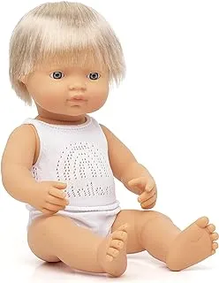 Miniland Miniland31151 Baby Doll European boy 38 cm 31151, Multi-Color