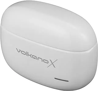 Volkano SoundWave: سماعات أذن لاسلكية حقيقية مزودة بتقنية Bluetooth V5.2 المتقدمة وتقنية تقليل الضوضاء - أبيض