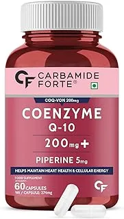 Carbamide Forte Coenzyme Q10 (CoQ10) 200mg with Piperine 5mg – 60 Capsules