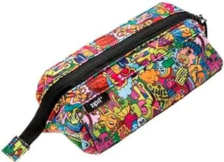 ZIPIT Lenny Pencil Case | Large Capacity Pencil Pouch | Pencil Bag for School, College and Office (Doodles)