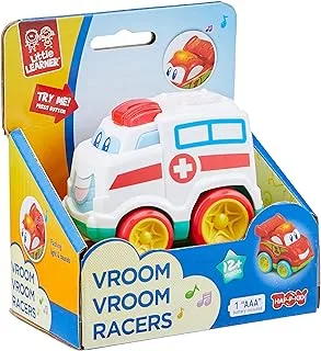 Hap-P-Kid Little Learner Vroom Vroom Racer, Rescue Ambulance,Multicolor