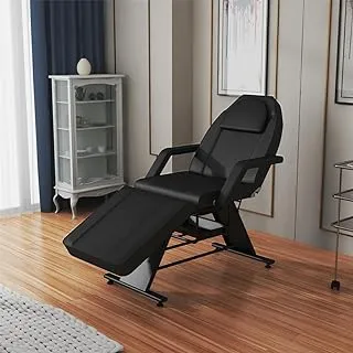 COOLBABY Folding Beauty Bed Beauty Salon Massage Examination Bed Tattoo Chair Micro Beauty Body Bed Beauty Ciliary Bed,Black