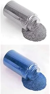 MARKQ Glitter Shaker Bottle 100g Silver + Glitter with Shaker Bottle 100 g Dark Blue