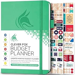 Clever Fox Budget Planner - Undated - Expense Tracker Notebook. Monthly Budgeting Journal, Finance Planner & Accounts Book to Take Control of Your Money. Start Anytime. A5 Size Emerald Hardcover