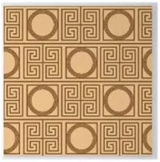 Bpa Squares and Circles Canvas Painting Wall Art, 60 cm x 60 cm Size, Brown