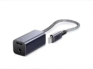 محول سماعة الرأس ESR 2 في 1 USB-C - رمادي