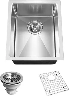 Houzer CNB-1200 Savoir Series 10mm Radius Undermount Prep Bowl Kitchen Sink, Stainless Steel