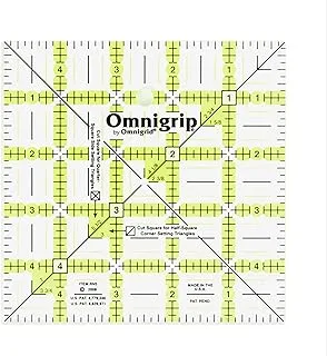 مسطرة Omnigrip من Omnigrid غير قابلة للانزلاق، مربعة 5 بوصات