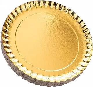 20 Pcs 10 Inch Gold Party Plates for All Occasions, Thick, Durable, Eco Friendly Disposable And Biodegradable Gold Foil Paper Plates Perfect for Birthdays, Wedding Celebration