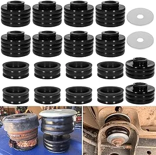 طقم جلبة تثبيت على الجسم KF04050BK لسيارة Ford F250 F350 Super Duty 1999-2018 2WD 4WD من مادة البولي يوريثين وغسالات (أسود 20 قطعة)