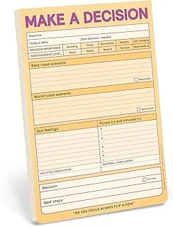 Knock Knock Make a Decision Pad, Checklist Funny Office Notepads (Pastel Version), 6 x 9-inches