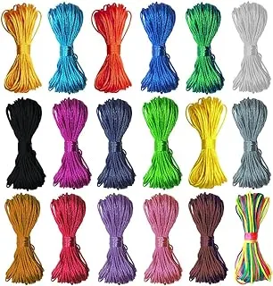 Ewparts Nylon String for Bracelets Nylon Cord 1.5 mm 200 Yards Nylon Satin Cord Silk Beading Cord Bracelet Making String Rattail Cord for Necklace Bracelet Lanyard String Nylon Cord for Jewelry Making