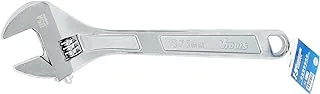 VTOOLS 15 Inch Carbon Steel Adjustable Wrench, Jaw Opening Capacity(43mm), Heat Treated and Chrome Plated, For Home, Workshop and DIY Projects, white, VT2235