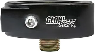 محول خيط لوحة ساندويتش فلتر زيت GlowShift - 20 مم × 1.5 خيط - تثبيت ما يصل إلى (4) 1/8-27 NPT أجهزة استشعار ضغط الزيت ودرجة الحرارة - تتضمن حلقة دائرية ومقابس منفذ