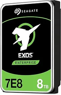 محرك الأقراص الصلبة الداخلي Seagate Exos 7E8 سعة 8 تيرابايت - CMR 3.5 بوصة 6 جيجابايت/ثانية 7200 دورة في الدقيقة 128 ميجابايت ذاكرة تخزين مؤقت للمؤسسات ومركز البيانات - تعبئة خالية من الإحباط (ST8000NM000A)