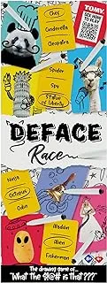 Tomy T73419 Deface Race, Family Card Games for 4 or More Players, Board Game For Adults And Kids Suitable From 8+ Years