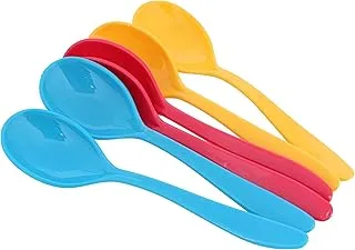 RoyalFord 6pcs Boutique Spoon, Premium Quality Plastic Spoon, RF11130 Nonstick Kitchen Spoons for Mixing, Multicolor