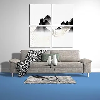 Streaming Through Mountains, Canvas wall art, Multicolour, Canvas, 4 Pieces, 40 x 40 By(BPA®)