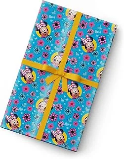 Party Centre Disney Minnie Happy Helpers Glossy Gift Wrapping Paper with Cut Lines (76cm x 200cm)