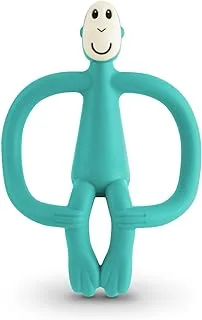 Matchstick Monkey, Original Teether & Gel Applicator, Silicone, Easy To Grip, BPA Free, 3 Months Old+, 10.5 cm, Green Monkey