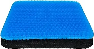 Gel Seat Cushion, Egg Seatting Cushion Wheelchair Cushion with Non-Slip Cover, Breathable Chair Pads Honeycomb Design Absorbs Pressure Points Large Comfortable Pad for Car, Office Chair, Wheelchair,