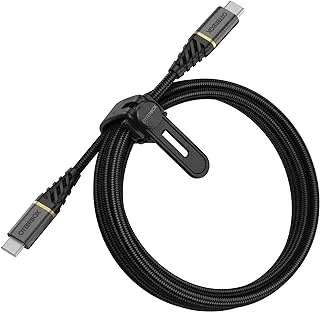 OtterBox Premium Reinforced Braided USB-C to USB-C Cable, Fast Charging Cable for Smartphone and Tablet, Ultra-Rugged, Bend and Flex Tested, 2M, Black