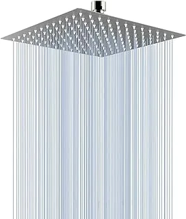 Voolan Rain Shower head, High Pressure Shower Head Made of 304 Stainless Steel, Relaxed Shower Experience Even at Low Water Flow and Pressure (10