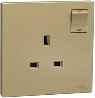 Schneider Electric AvatarOn C, 1 Gang, Socket, 13A 250V, Wine Gold, E8715_WG