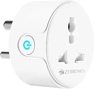Zebronics ZEB-SP110, Smart Wi-Fi Plug Compatible with Google Assistant & Alexa, Supports Upto 10A and Comes with a Dedicated APP That Features Scheduled Control.
