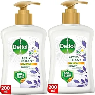 Dettol Activ-Botany Antibacterial Liquid Handwash, Lavender & Chamomile Fragrance, 100% Plant-Derived Ingredients, 200 ml, Pack of 2