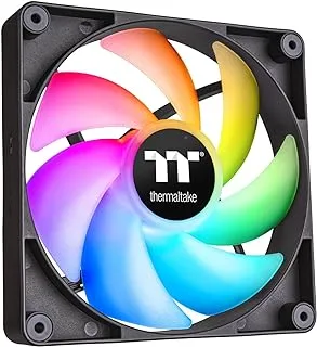 مروحة تبريد الكمبيوتر من Thermaltake CT120 ARGB Sync، سرعة مروحة PWM 500~2000 RPM، تدفق هواء 57.05 CFM، محمل هيدروليكي، 4 Pin PWM، 3 Pin-ARGB، حزمة من 2 - أسود