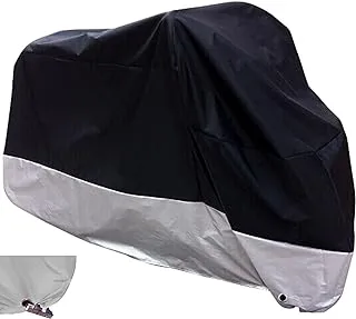 XYZCTEM All Season Black Waterproof Sun Motorcycle Cover,Fits up to 108