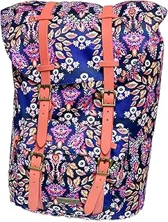 Ambar Flower 4 Big School Backpack, 18-Inch Size, Multicolor