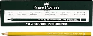 Faber-Castell Polychromos colour pencil 6pcs Box, 183 light yellow ochre,Water-resistant and smudge-proof,Thick 3.8 mm lead