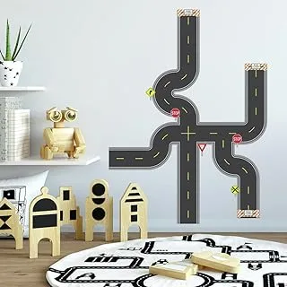 RoomMates RMK1720SCS Build-A-Road Peel and Stick Wall Decals 10 inch x 18 inch