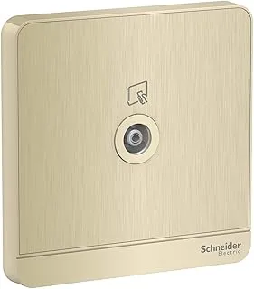 SCHNEIDER ELECTRIC Schneider AvatarOn TV Socket, 75 Ohm Metal Gold Hairline, E8331TV_GH