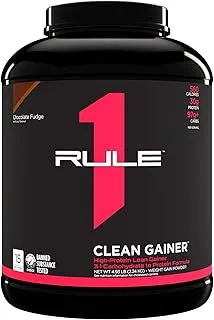 Rule 1 Clean Gainer | High Protein Lean Gainer | 3:1 Carbohydrate to Protein Formula | Chocolate Fudge | 15 Servings | 2.24kg