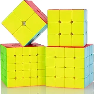 Maomaoyu Speed Magic Cube Set 5x5x5 4x4x4 3x3x3 2x2 Smooth Magic Cube Puzzle Twist Toy Stocking Filler