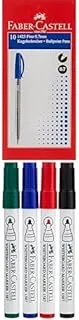 Faber castell ballpen blue box of 10 + Whiteboard Marker Bullet Set Of 4Pc & Duster