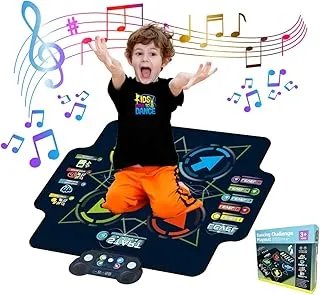 Uninke Dance Mat, Light Up Dance Pad with Bluetooth, Electronic Music Dance Mat with 4 Game Modes 5 Levels, Birthday Gift for Girls & Boys Ages 3-12