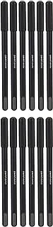 Pentonic Ball Point Pen Box Pack | Tip Size 0.7 mm | Click Off Mechanism, Black Matt Finish Body | Comfortable Grip For Effortless Writing Experience | Black Ink, Pack of 12