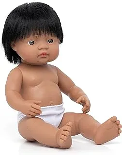 Miniland Miniland31057 Baby Doll Hispanic Boy W/O Underwear, Multi-Color