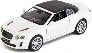 MSZ – Bentley Continental Super Sports ISR - White | Die-Cast Replica, Ultimate Collector's Item, Luxury Cars |Pull Back Collection with Lights & Sounds | Size - 1:32, For Kids 3+