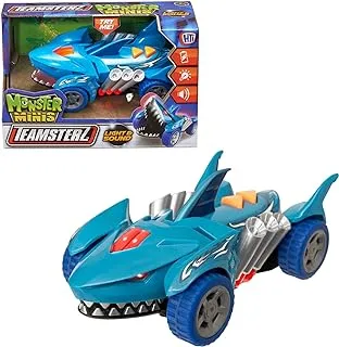 Teamsterz Monster Minis Shark Car | Light & Sound Monster Car | Realistic Engine And Monster Noises With Flashing Lights | Monster Chomping Shark Jaws | Kid’s Play Figures And Vehicle Toy | Ages 3+