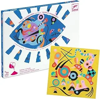 Djeco DJ09382 Inspired by Vassily Kandinsky Abstract Coloured Sand Set