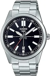 Casio Men's Watch - MTP-VD02D-1EUDF Silver Dial, Silver Band