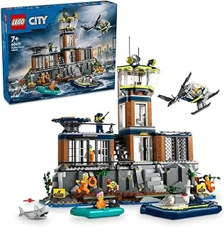 مجموعة ألعاب الشرطة لبنات البناء من LEGO® City Police Prison Island 60419؛ ألعاب للأولاد والبنات والأطفال (980 قطعة)