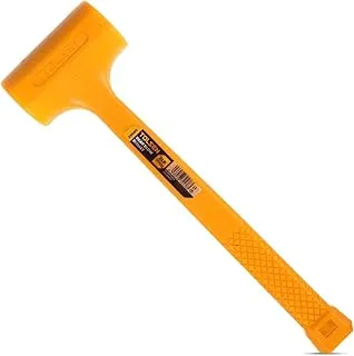 Tolsen 2lb Yellow Rubber Hammer Dead Blow Mallet, Anti-skid Rubber Handle, Double Face Rubber Mallet Installing Tool Kit,Hand Tools, Soft Durable Rubber Grip For Home Improvement, Construction work.