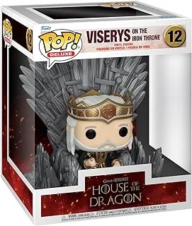 فانكو بوب! Deluxe: House of the Dragon - King Viserys Targaryen on Throne - شخصية فينيل قابلة للتجميع - فكرة هدية - بضائع رسمية - ألعاب للأطفال والكبار - عشاق التلفزيون