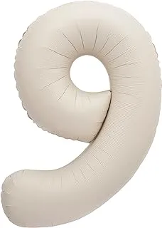 Unique 19659 Giant Foil Number 9 Balloon-86 cm-Matte Nude Colour-1 Count (Pack of 1)